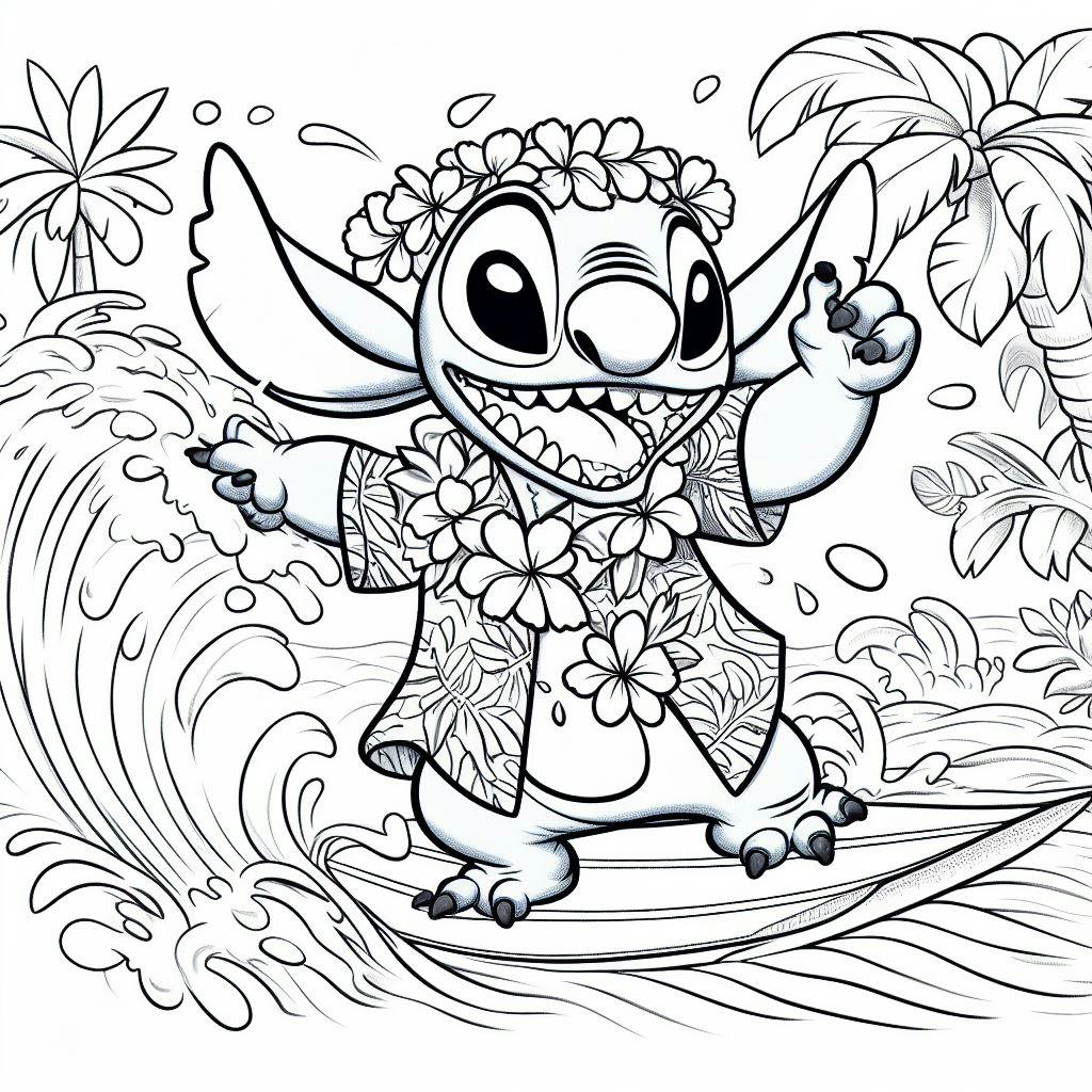 Stitch Coloring Pages