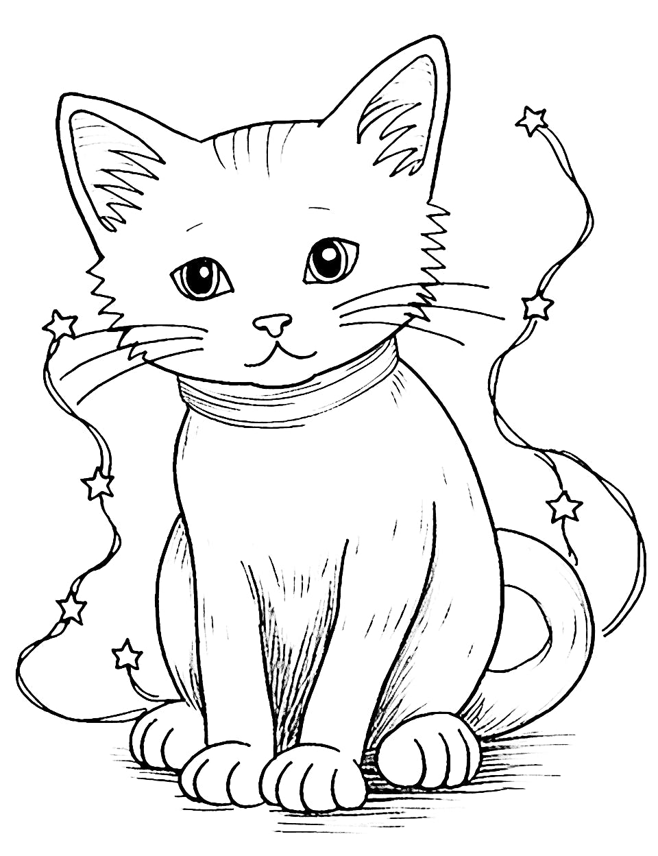 Explore Adorable Kittens in Cat Coloring Pages
